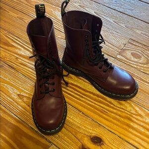 Dr. Martens Burgundy Combat Boots